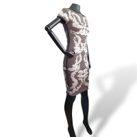 Vestido Hervé Léger Preto com Rosa-M