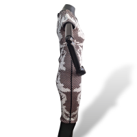 Vestido Hervé Léger Preto com Rosa-M
