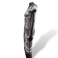 Vestido Hervé Léger Preto com Rosa-M