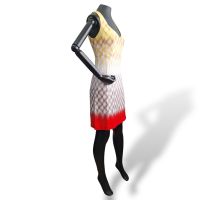 Vestido Missoni Amarelo Branco e Vermelho-40