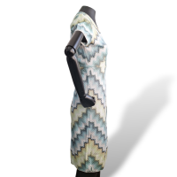 Vestido Missoni Verde, Branco e Azul - M