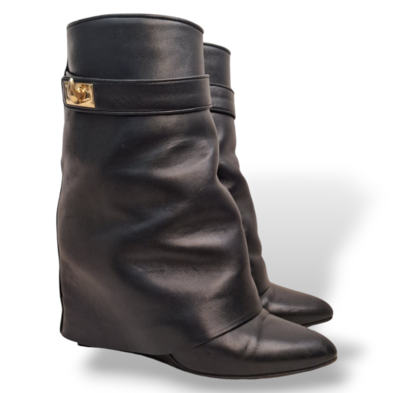 Bota Givenchy Couro Preta -37 Bota Givenchy Couro Preta -37