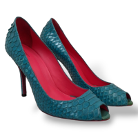 Peep Toe Zeferino Turquesa-36