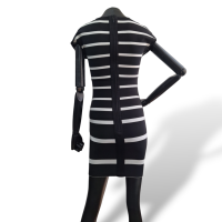 Vestido Herve Leger Preto e Branco -M