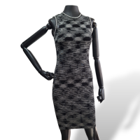 Vestido Missoni Preto com Branco Listrado-P