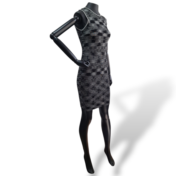 Vestido Missoni Preto com Branco Listrado-P