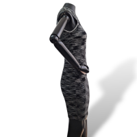 Vestido Missoni Preto com Branco Listrado-P