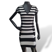 Vestido Herve Leger Preto e Branco -M