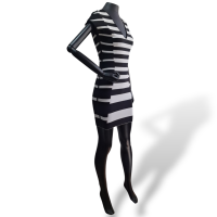 Vestido Herve Leger Preto e Branco -M