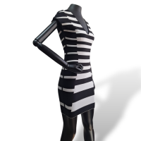 Vestido Herve Leger Preto e Branco -M