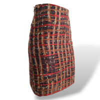 Saia BCBG Maxazria com Bordados Marrom-36