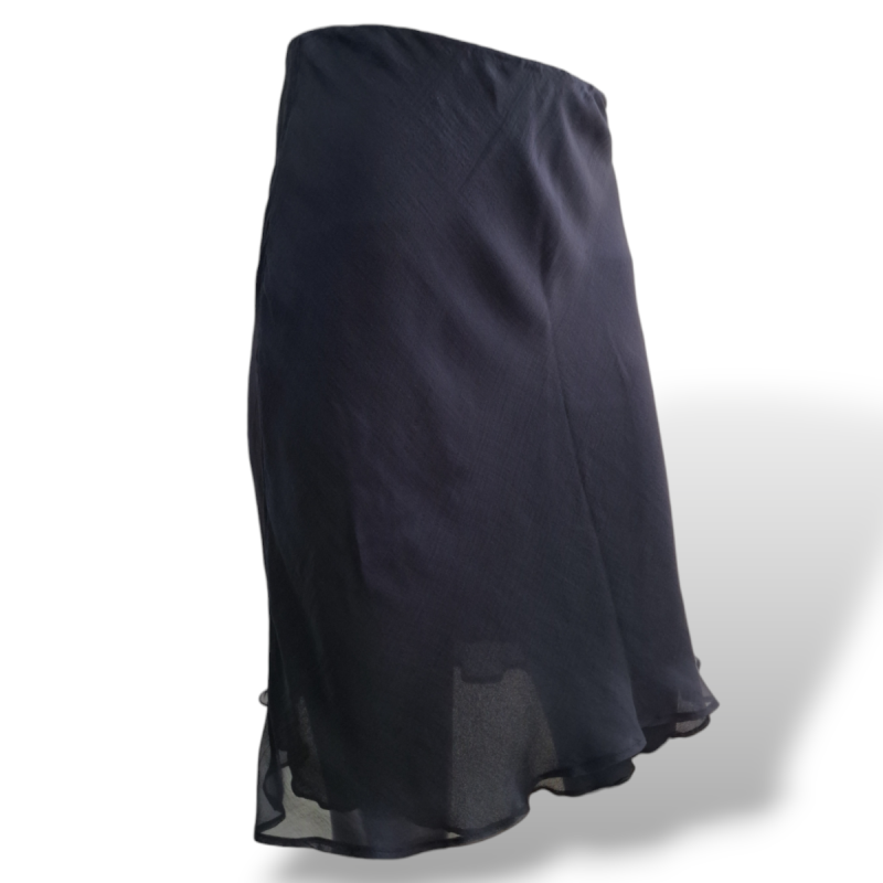 Saia Empório Armani Seda Azul Saia Empório Armani Seda Azul