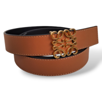 Cinto Loewe Caramelo com Fivela de Anagrama