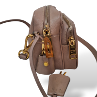 Bolsa Prada em Couro Saffiano Bege