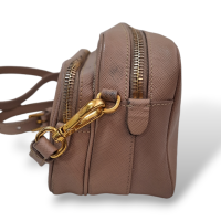 Bolsa Prada em Couro Saffiano Bege