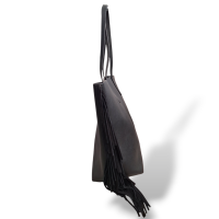 Bolsa Carolina Herrera Tote com Franjas Preta