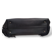 Bolsa Carolina Herrera Tote com Franjas Preta