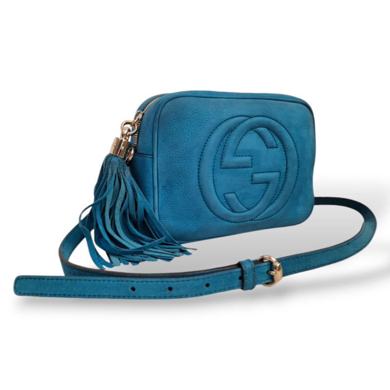 Bolsa Gucci Soho Azul Turquesa Bolsa Gucci Soho Azul Turquesa