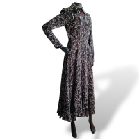 Vestido Valentino Estampado Preto com Branco- 38