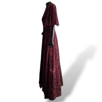 Vestido Valentino Rendado Bordô-42