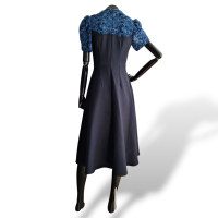 Vestido Valentino Rendado Azul