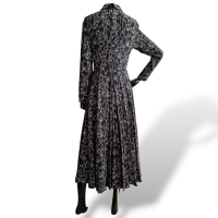 Vestido Valentino Estampado Preto com Branco- 38
