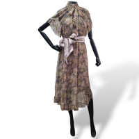 Vestido Zimmermann Estampado Fundo Escuro