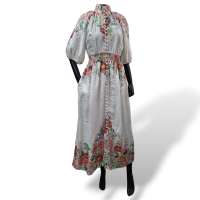 Vestido Zimmermann Florido com Elástico na Cintura