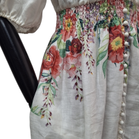 Vestido Zimmermann Florido com Elástico na Cintura