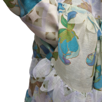 Vestido Zimmermann Rhythm Estampado Tons de Azul e Branco