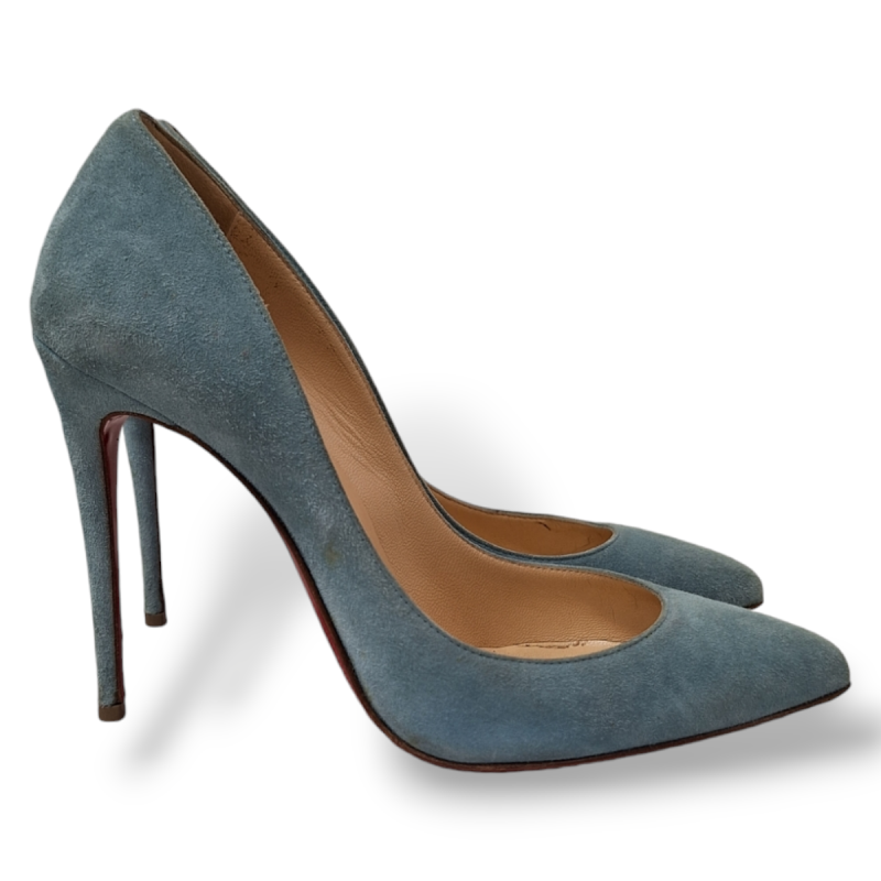 Scarpin Christian Louboutin em Camurça Azul