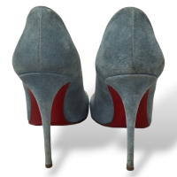 Scarpin Christian Louboutin em Camurça Azul