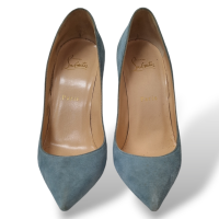 Scarpin Christian Louboutin em Camurça Azul