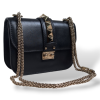 Bolsa Valentino Rockstud Glam Preta