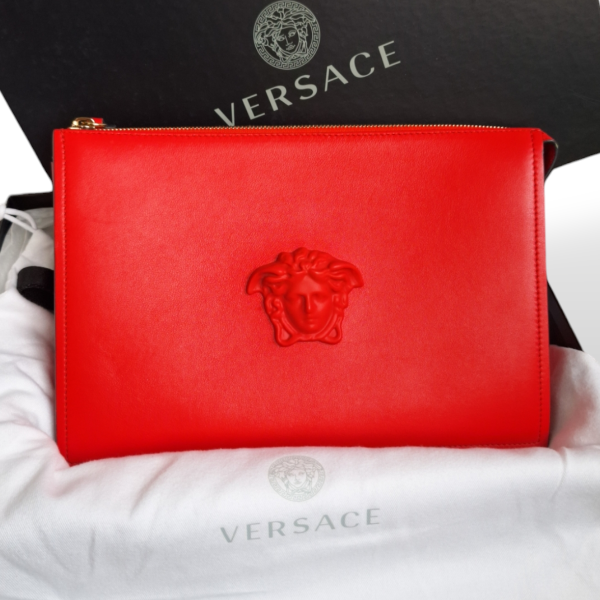 Clutch Versace La Medusa large Vermelha