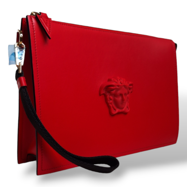 Clutch Versace La Medusa large Vermelha