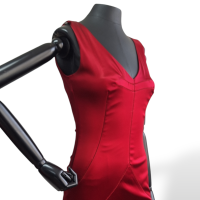 Vestido Dolce Gabbana Longo Cetim Vermelho-40