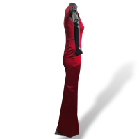 Vestido Dolce Gabbana Longo Cetim Vermelho-40
