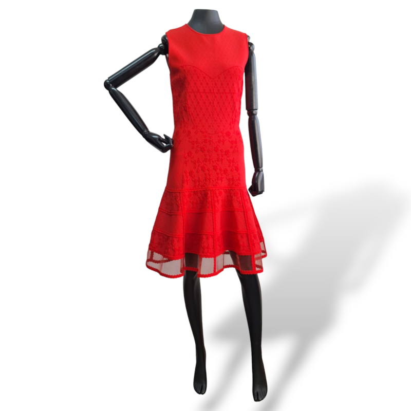 Vestido Alexander Mcqueen Vermelho-38 Vestido Alexander Mcqueen Vermelho-38