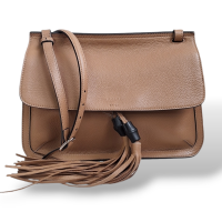 Bolsa Gucci Daily Bamboo Tassel Bege