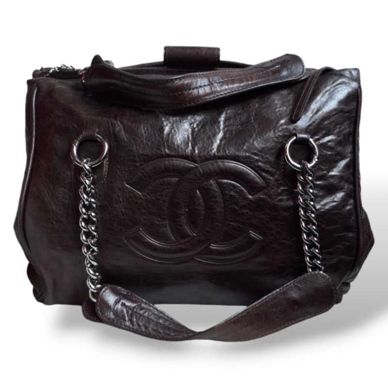 Bolsa Chanel Tote Marrom Bolsa Chanel Tote Marrom