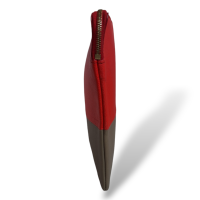 Clutch Celine Bicolor Vermelho e Marrom