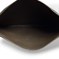 Clutch Celine Bicolor Verde Musgo e Preto