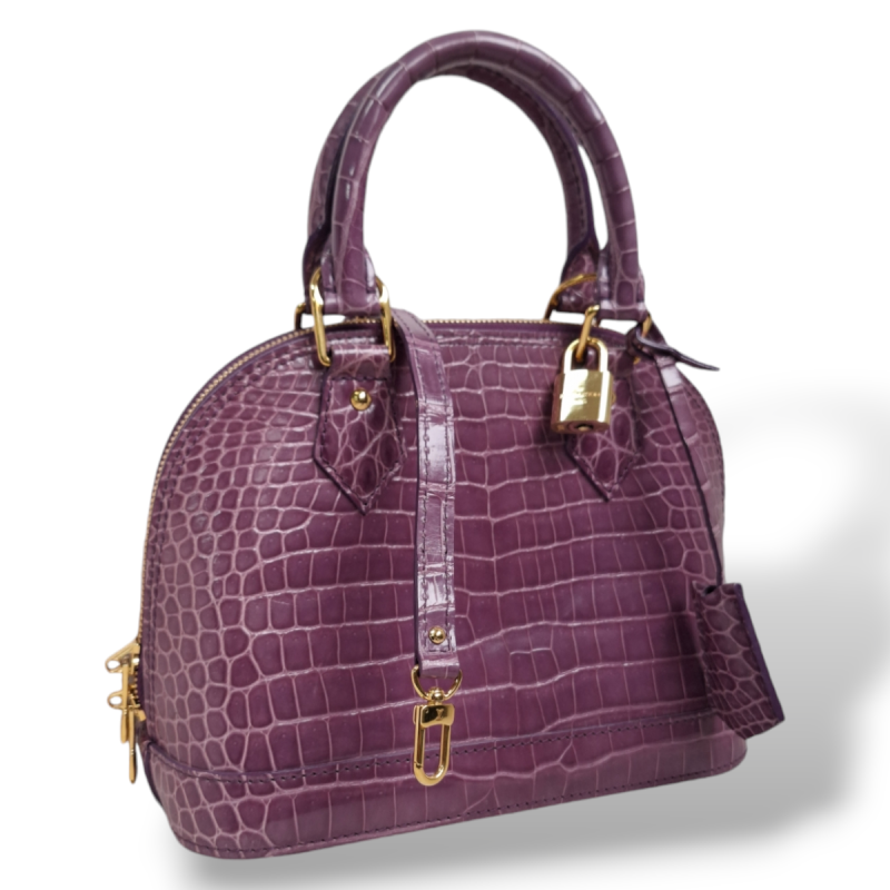 Bolsa Louis Vuitton Alma BB Croco Violeta  Bolsa Louis Vuitton Alma BB Croco Violeta