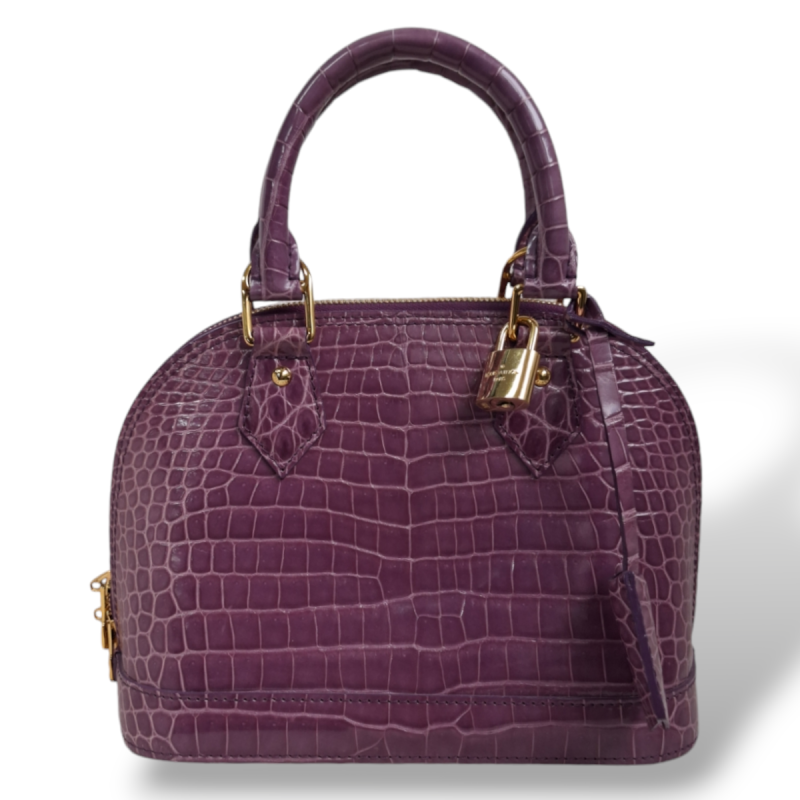 Bolsa Louis Vuitton Alma BB Croco Violeta  Bolsa Louis Vuitton Alma BB Croco Violeta