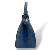 Bolsa Fendi Peekaboo Croco Mini Azul 
