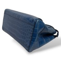 Bolsa Fendi Peekaboo Croco Mini Azul 