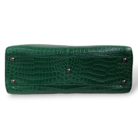 Bolsa Fendi Peekaboo Croco Verde Esmeralda Média