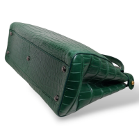 Bolsa Fendi Peekaboo Croco Verde Esmeralda Média