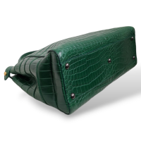 Bolsa Fendi Peekaboo Croco Verde Esmeralda Média